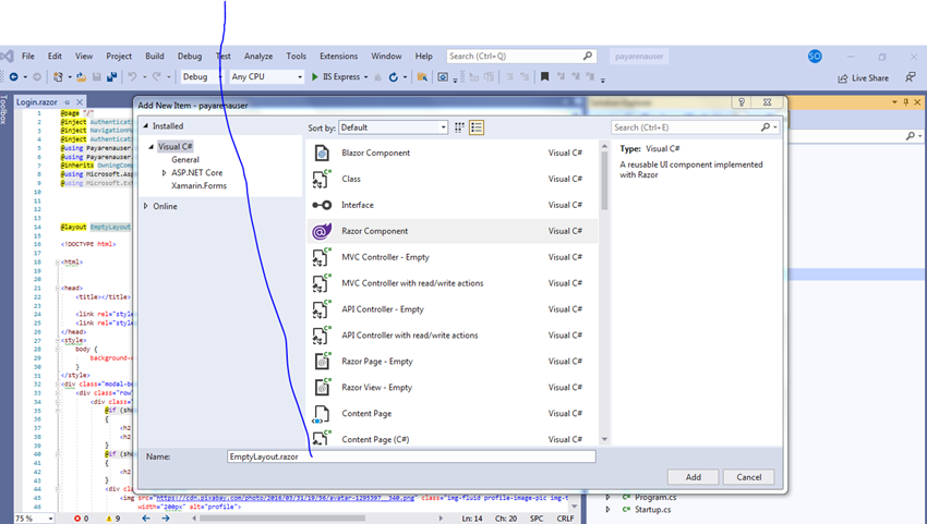 Creating various layouts for different razor pages in Blazor